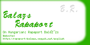 balazs rapaport business card